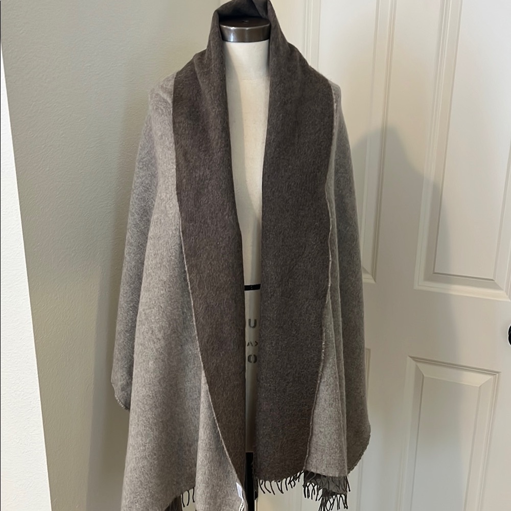 Hermes Gray and Brown Scarf